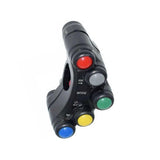 Aluminium 7 Weg Handlebar Switch Stuurschakelaar Zwart  Racing