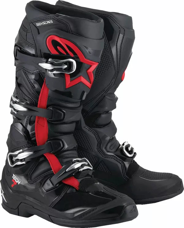 Crosslaarzen Tech 7 Black/Red Fluo 2025