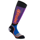 Alpinestars Socks MX Plus Accessoire Zwart, blauw en paars, productfoto 3