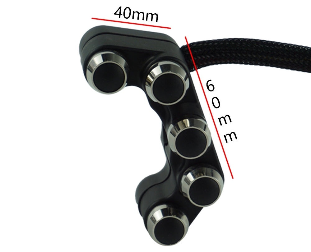 Aluminium 5 Knops Handlebar Switch Stuurschakelaar Zwart Racing