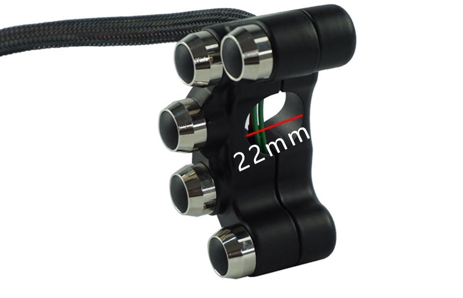 Aluminium 5 Knops Handlebar Switch Stuurschakelaar Zwart Racing