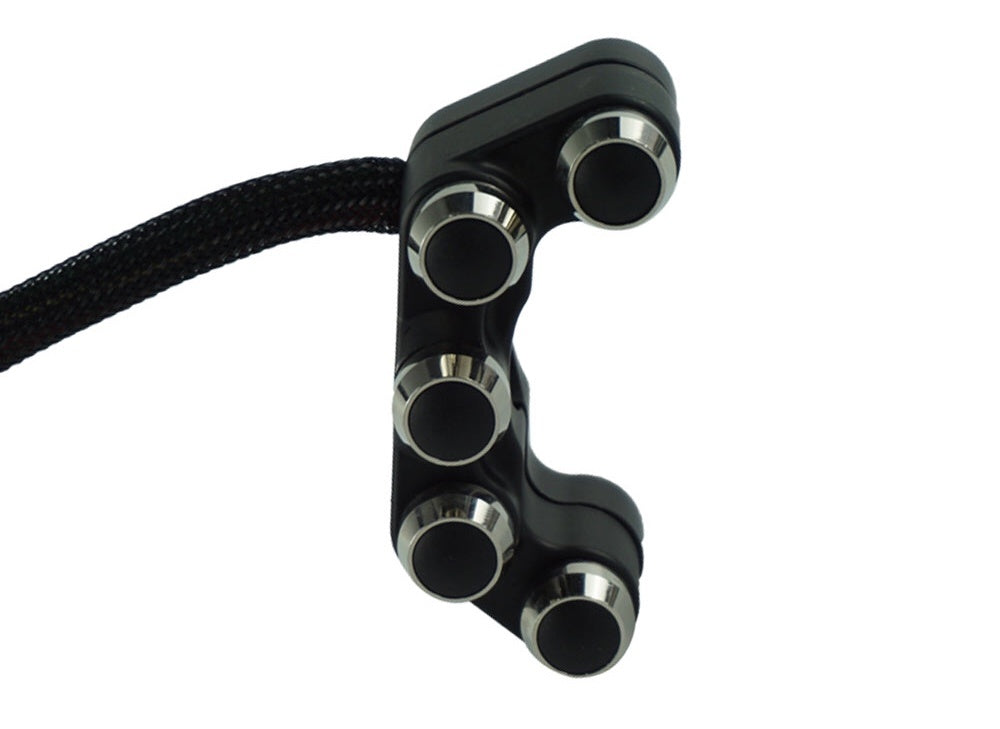 Aluminium 5 Knops Handlebar Switch Stuurschakelaar Zwart Racing