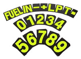 pitbord nummers  36 delige set