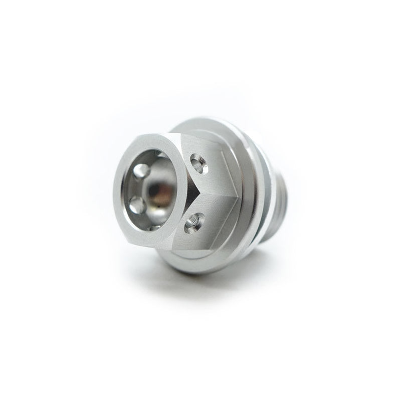 Aftapplug magnetisch zilver geanodiseerd aluminium