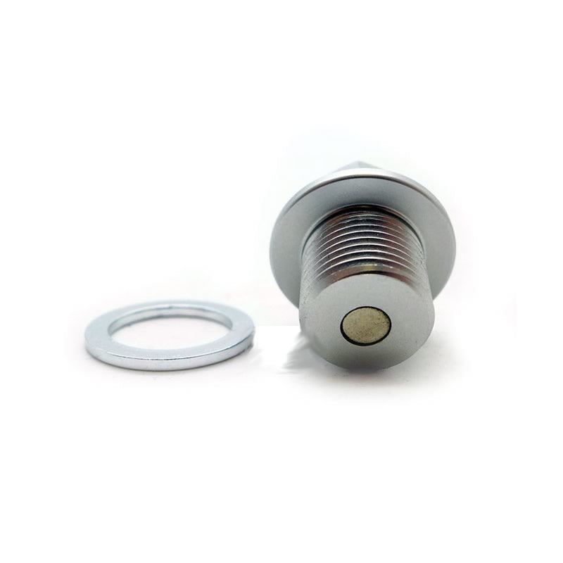 Aftapplug magnetisch zilver geanodiseerd aluminium