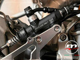 Racing achterrempomp met dubbele aansluiting voor duimrem of ''lefthandbrake''