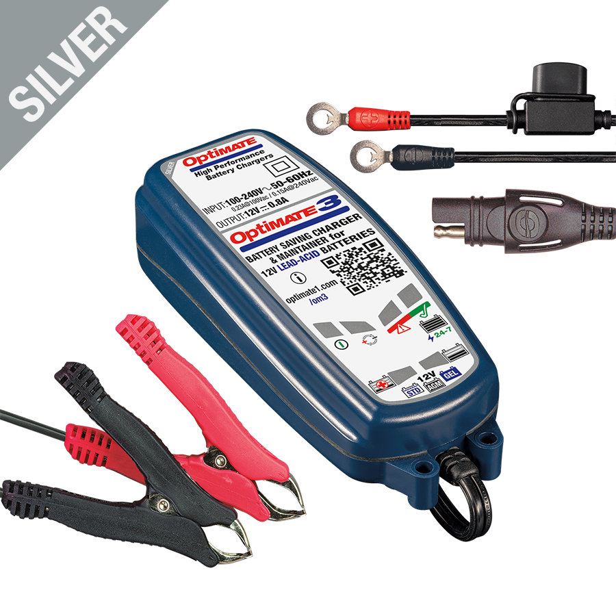 Tecmate 3 12V 0.8A Acculader