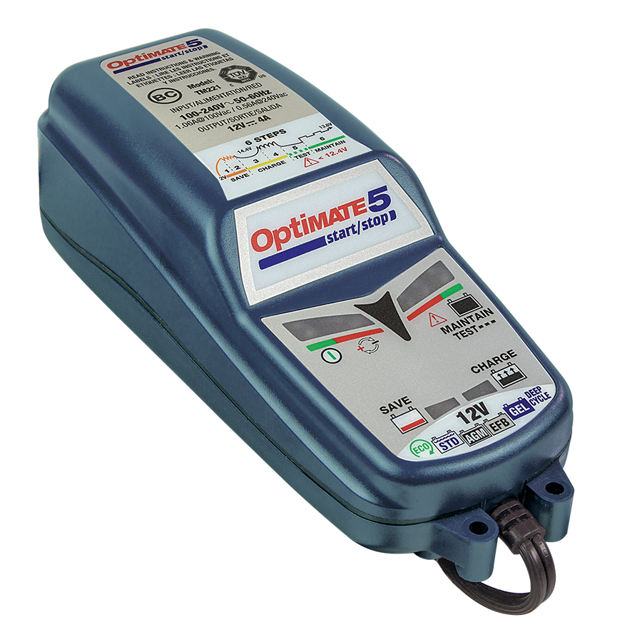 Tecmate 5 Start/Stop 12V 4A Acculader
