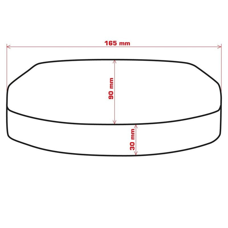 Zwarte Foam voorgesneden zadelrugleuning 20 of 30 mm met zelfklevende folie