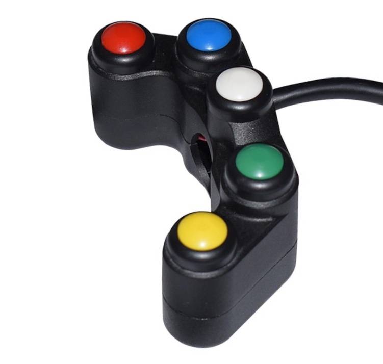 5 Weg Handlebar Switch Stuurschakelaar Zwart